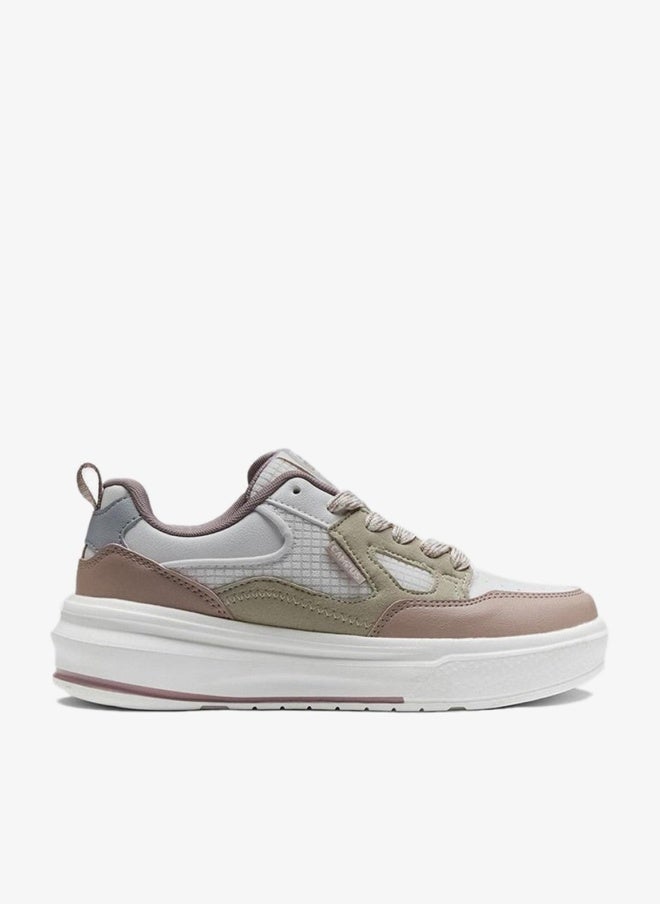CAMPUS Women’s Cute Low Top Sneakers – Stylish Color-Block Design Shoes with Patterned Lace Detailing - Image 1