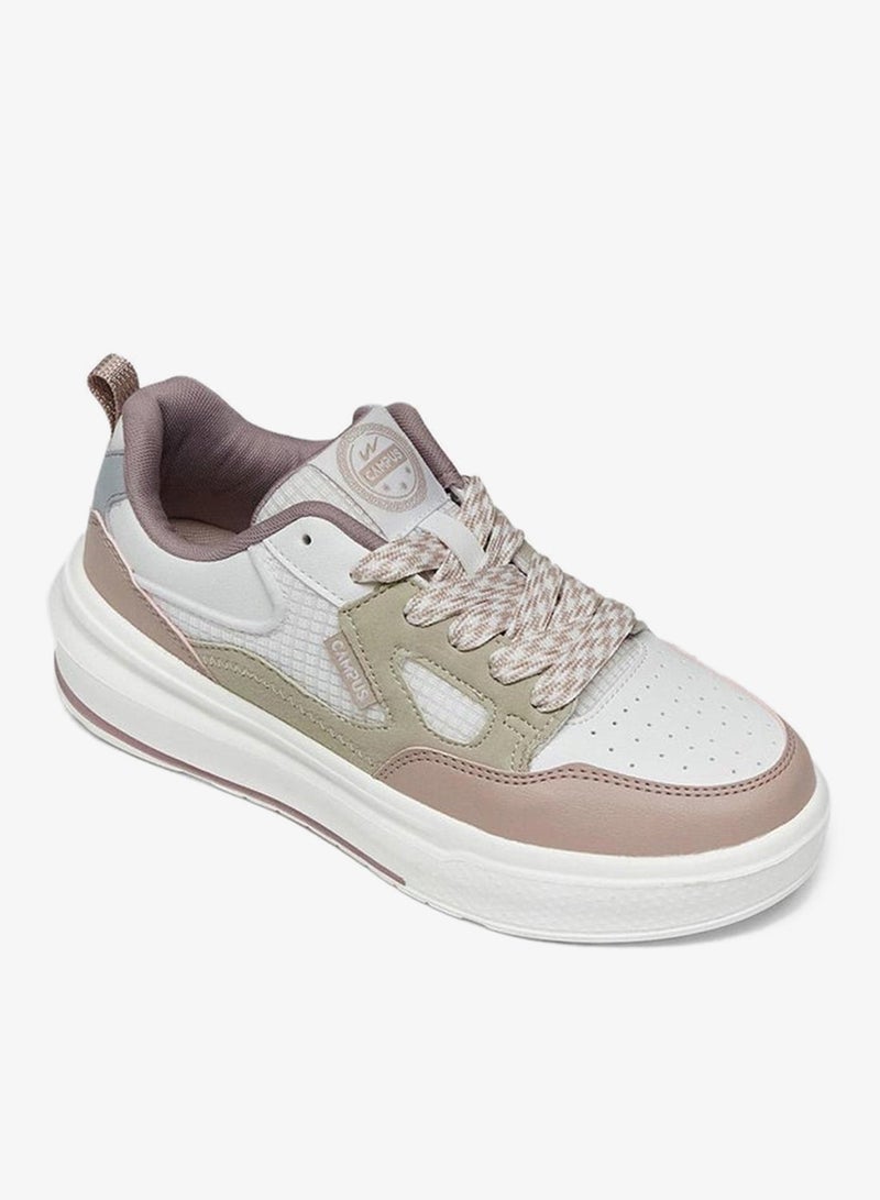 CAMPUS Women’s Cute Low Top Sneakers – Stylish Color-Block Design Shoes with Patterned Lace Detailing - Image 2