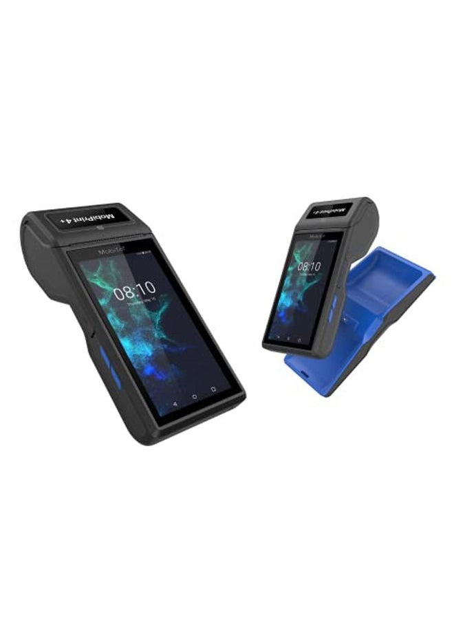 MobiIoT - MobiPrint 4 Plus Android POS terminal with a full touchscreen 13MPx camera and the NFC contactless and print functionality - Image 1