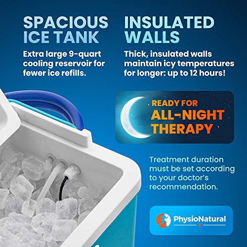 PhysioNatural Cold Therapy Ice Machine for Knee Surgery Recovery – Programmable Continuous Cryotherapy System with Adjustable Knee Pad for Post-Op Swelling, Sprains & Injuries - Image 5