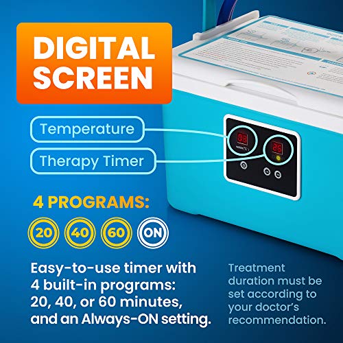 PhysioNatural Cold Therapy Ice Machine for Knee Surgery Recovery – Programmable Continuous Cryotherapy System with Adjustable Knee Pad for Post-Op Swelling, Sprains & Injuries - Image 3