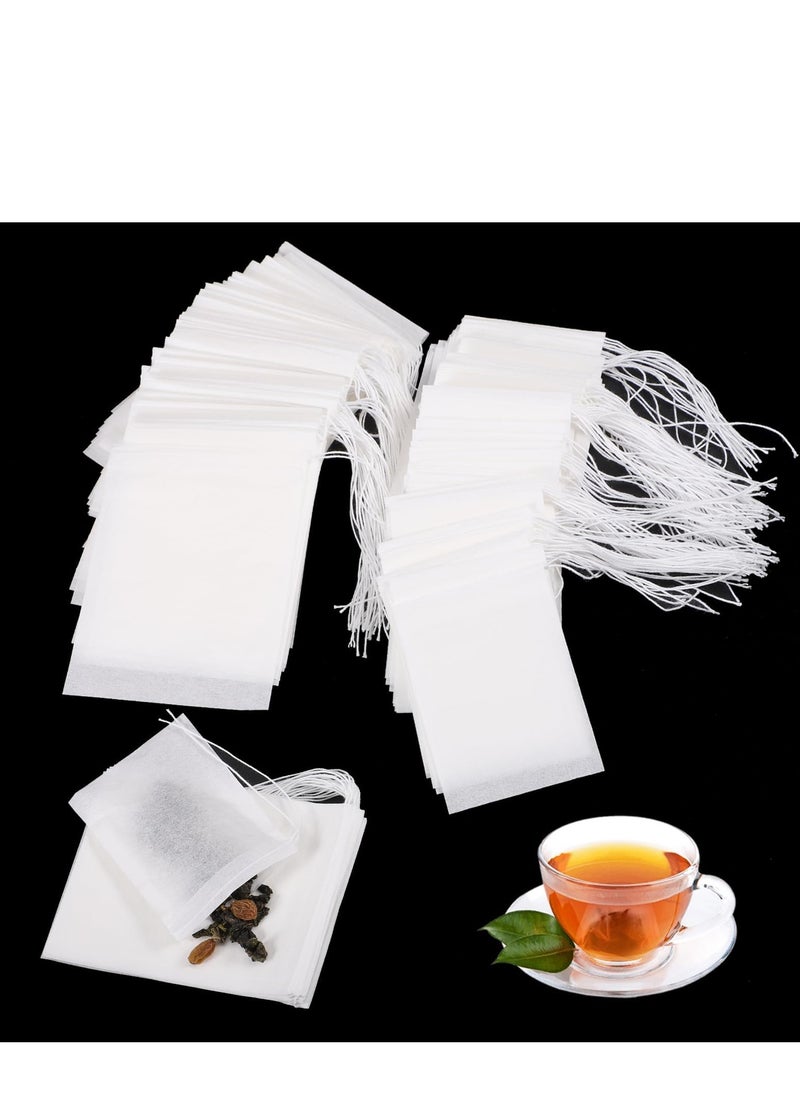 Generic - 100 Pcs Disposable Tea Bags for Loose Leaf Tea Drawstring Empty Tea Bags Bulk Tea Filter Bags Tea Sachets Infuser Strainers for Loose Tea Coffee Spice Herbs - Image 1