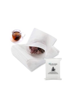 100 Pcs Disposable Tea Bags for Loose Leaf Tea Drawstring Empty Tea Bags Bulk Tea Filter Bags Tea Sachets Infuser Strainers for Loose Tea Coffee Spice Herbs