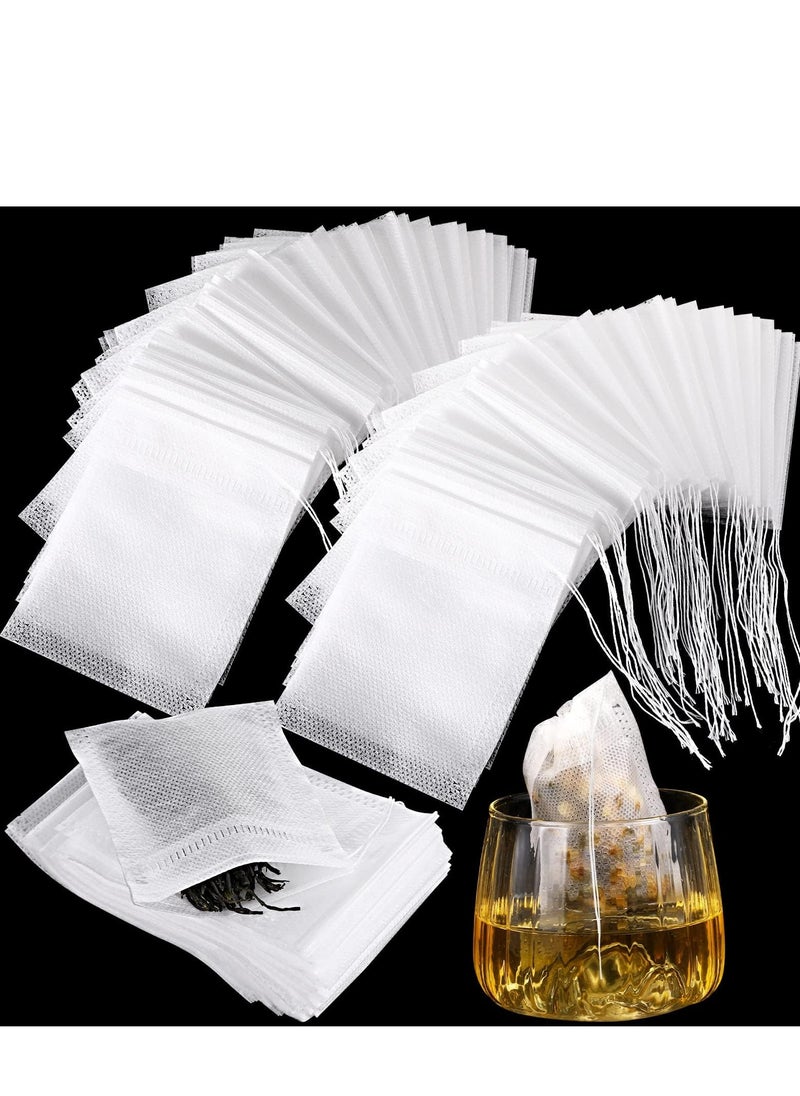 Generic - 100 Pcs Disposable Tea Bags for Loose Leaf Tea Drawstring Empty Tea Bags Bulk Tea Filter Bags Tea Sachets Infuser Strainers for Loose Tea Coffee Spice Herbs - Image 1