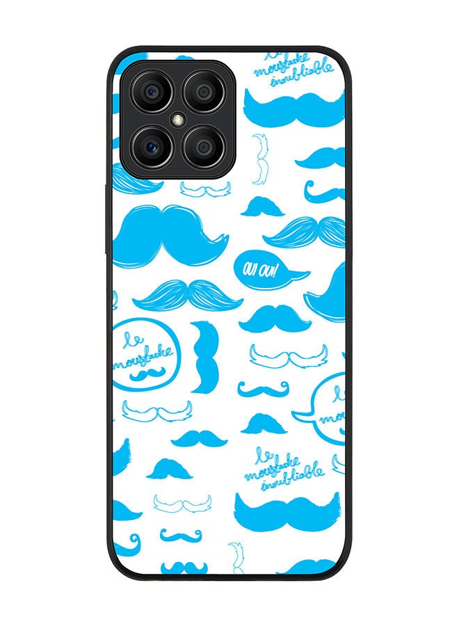 Stylizedd Rugged Black edge case for Honor X8 Slim fit Soft Case Flexible Rubber Edges Anti Drop TPU Gel Thin Cover - Le Moustache  - Image 1