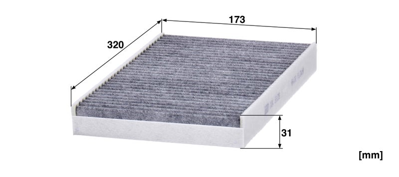 MANN FILTER فلتر هواء المقصورة مان-فلتر CUK 3139 مع الفحم النشط - Image 3