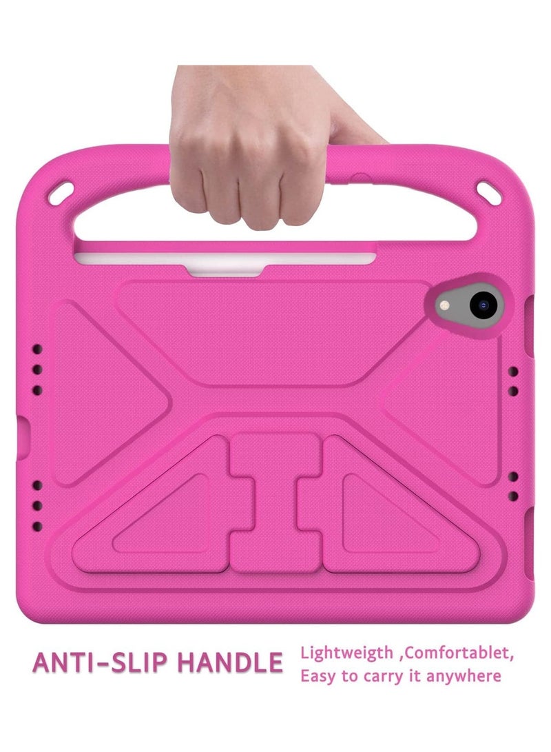 VKL Cover Case Compatible with iPad mini 6  mini 7 Case 8.3 Inch, Kids Case for iPad mini 6th Generation, EVA Foam Protective Shockproof Handle Cover Stand Case for iPad Mini 6 8.3" 2021 (Rose) - Image 5