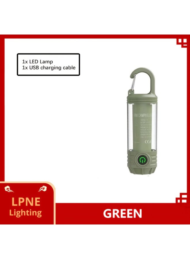 One Usb Rechargeable Hanging Tent Light, Led Portable Camping Light, Outdoor Camping Handheld Light With Hook, Suitable For Hiking, Gifting, Fishing, Trekking, Maintenance, And Emergency Lighting. - Image 1