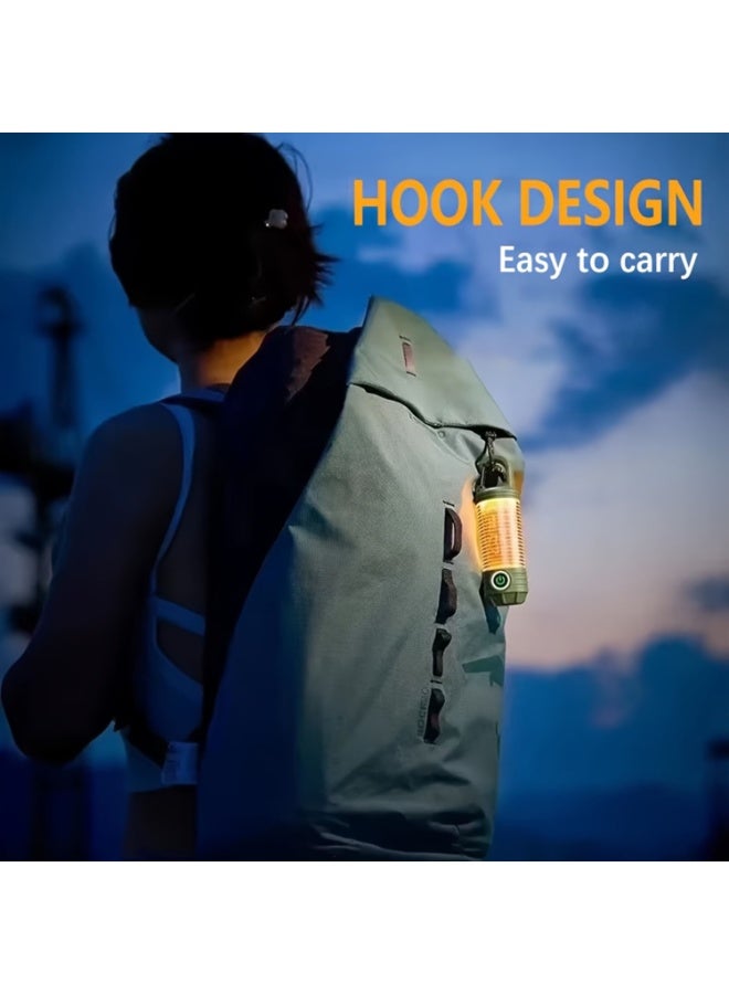 One Usb Rechargeable Hanging Tent Light, Led Portable Camping Light, Outdoor Camping Handheld Light With Hook, Suitable For Hiking, Gifting, Fishing, Trekking, Maintenance, And Emergency Lighting. - Image 4