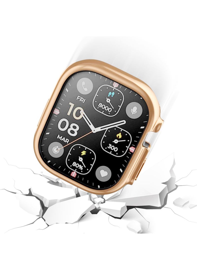 Waldic - Apple Watch Ultra 2/Ultra (49mm) Protective Case | Sport Rugged Bumper Designed For Apple Watch Ultra 2/Ultra (49mm) | Case Built In Hard PC Protective Case Cover - Rose Gold - Image 1