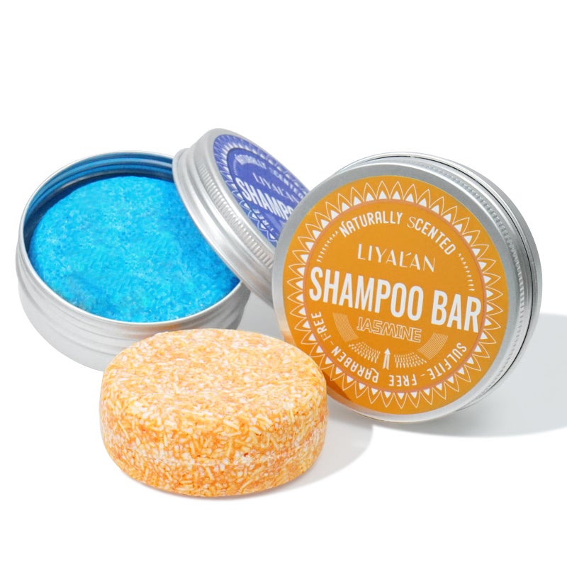 LIYALAN Shampoo Bar for Hair Solid Soap(2 Pack) Rosemary and Jasmine Shampoo Bar,Deep Cleansing Hair Shampoo for Fine Oily Hair - Image 1
