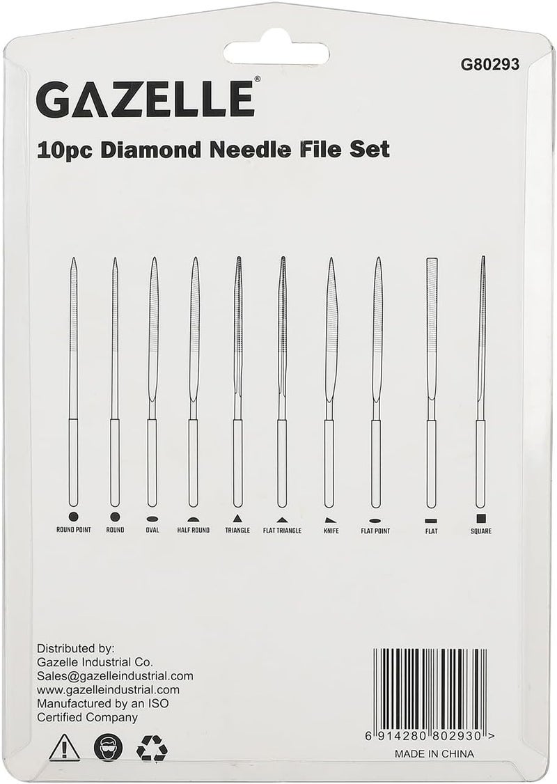 Gazelle Diamond Needle File Set - 10 Pieces - Image 4