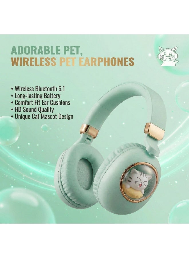 IMOAKA Head phone, Wireless Over Ear Headphones , Works With Bluetooth Devices Cute Teddy Design - Image 5