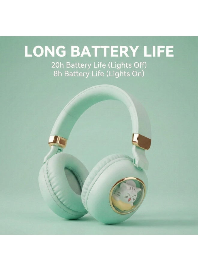 IMOAKA Head phone, Wireless Over Ear Headphones , Works With Bluetooth Devices Cute Teddy Design - Image 3