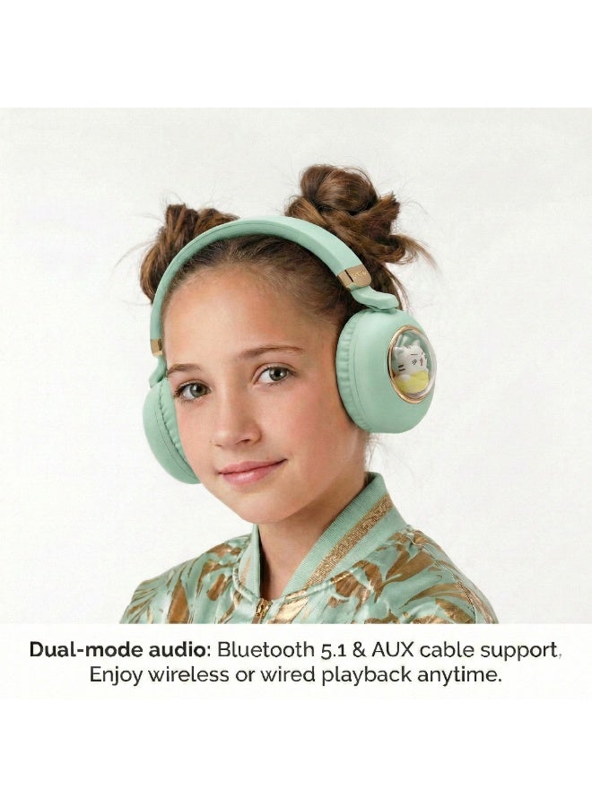 IMOAKA Head phone, Wireless Over Ear Headphones , Works With Bluetooth Devices Cute Teddy Design - Image 2