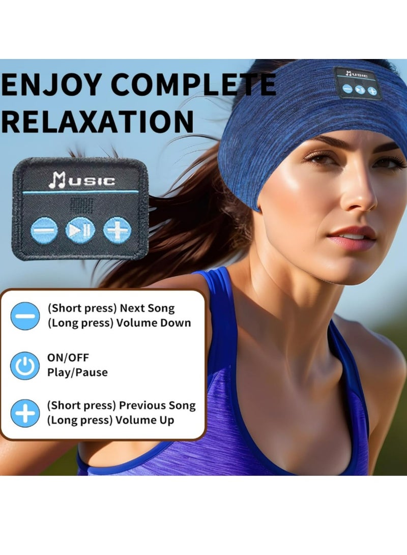 Sleep Headphones with Bluetooth,Bluetooth Headband Headphone,Bluetooth Sleep Mask,Music Earphones for Side Sleeper,Suitable for Wiching,Sleeping,Walking,Running,Yoga,Travel - Image 4