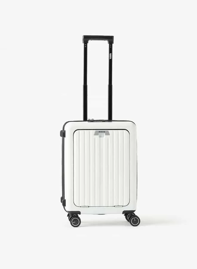 Wave Textured Hardcase Trolley Bag with Retractable Handle
