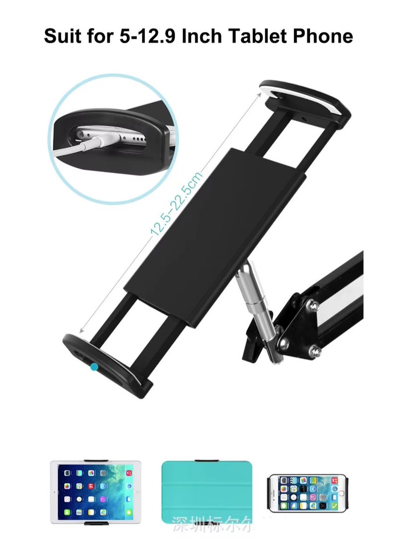 iPad Tripod Stand, Height Adjustable Foldable Floor Tablet Cradle Bracket Tripod Stand for Apple iPad, iPad Mini and All Other 4-12.9 Inch  - Image 3