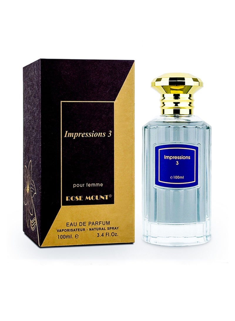 Rosemount IMPRESSIONS 3 100ml Eau de Perfume for women Desgine to Leave a Long Lasting Impression 100ml Imperial Perfume with Davana, Bergamot, Oud Captivating Musk, Leather, Vetiver Haiti Blend - Image 1