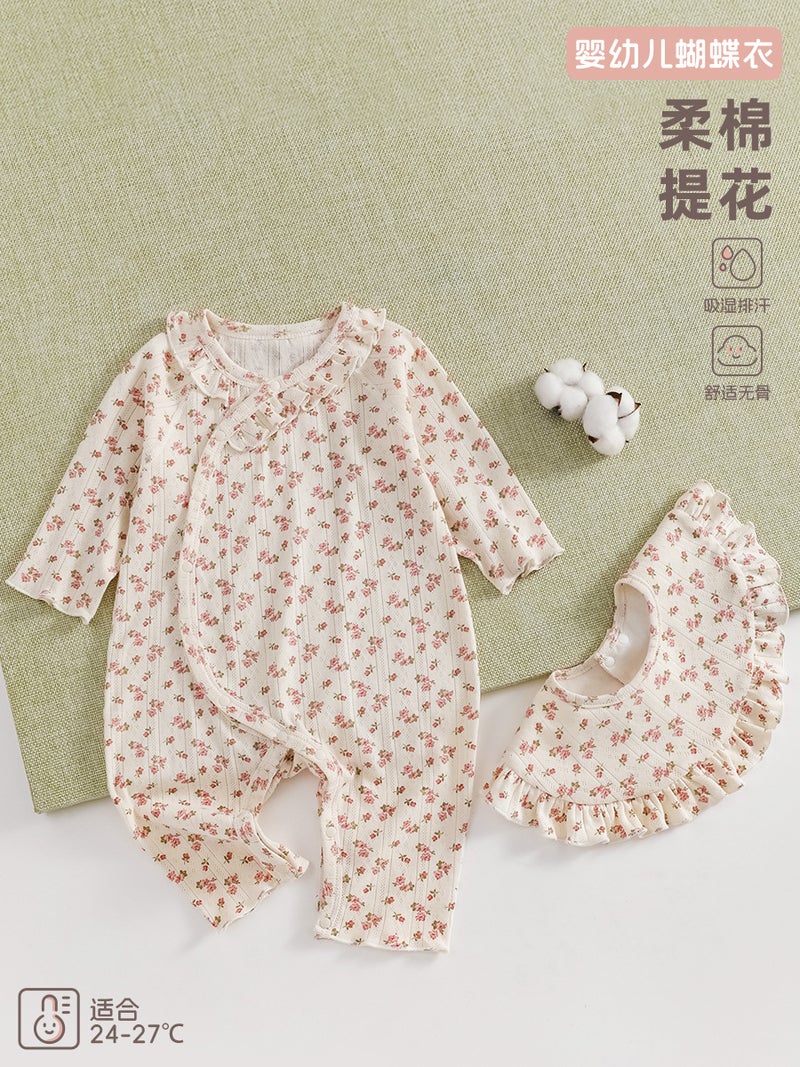 Baby Spring Pure Cotton Class A One-Piece Clothes Baby Summer Clothes Thin Breathable Newborn Clothing 0-12 Months - Image 2