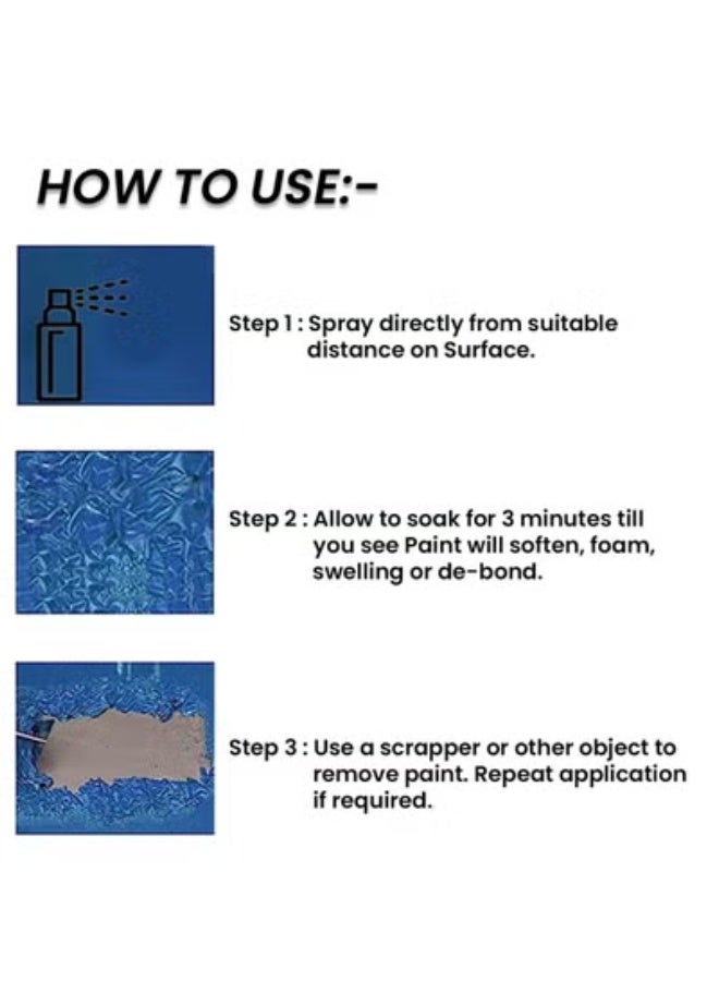 GETSUN 4 Piece Paint Remover Spray 450ml – Fast Acting Aerosol Paint Stripper for Metal, Car Parts & Surfaces, Easy Peel Formula, Combo Pack - GT-8216 - Image 5