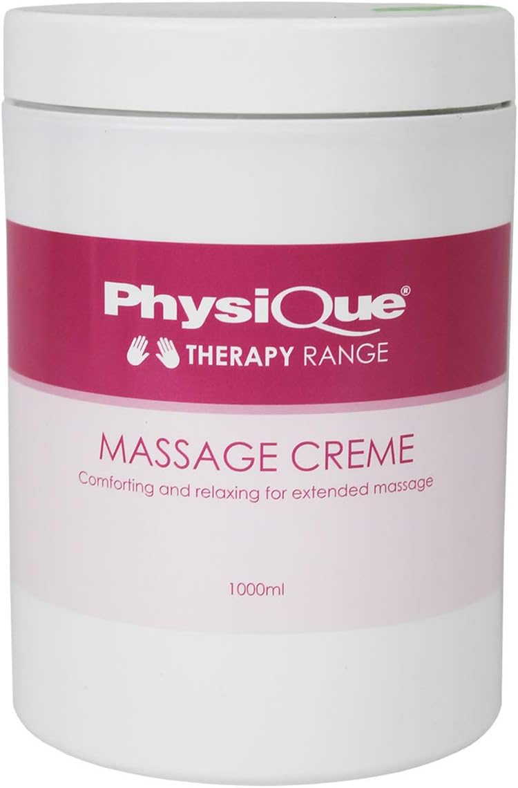 Physique Massage Creme 1000ml Body Cream with Vitamin E Perfect for Sports Spa and All Types of Massage Soft and Smooth Skin