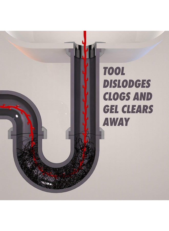 SC Johnson درانو جل مزيل انسداد المصارف ومنظف 16 أونصة وأداة ثعبان بلس 23 بوصة، يزيل الانسدادات الصعبة، خط تجاري - Image 3