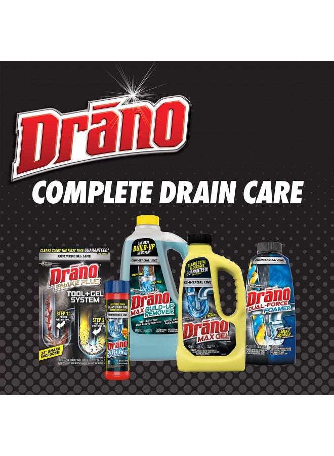 SC Johnson درانو جل مزيل انسداد المصارف ومنظف 16 أونصة وأداة ثعبان بلس 23 بوصة، يزيل الانسدادات الصعبة، خط تجاري - Image 4