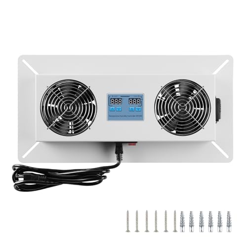 Pewoaoa 240 CFM Crawlspace Vent Fan, With Thermostat,Humidistat, For Moisture Reduction, Radon Mitigation, Freeze Protection, Ideal for Basement, Attic, Crawl Space Fan Vent(Air Out) 3-year warranty - Image 1