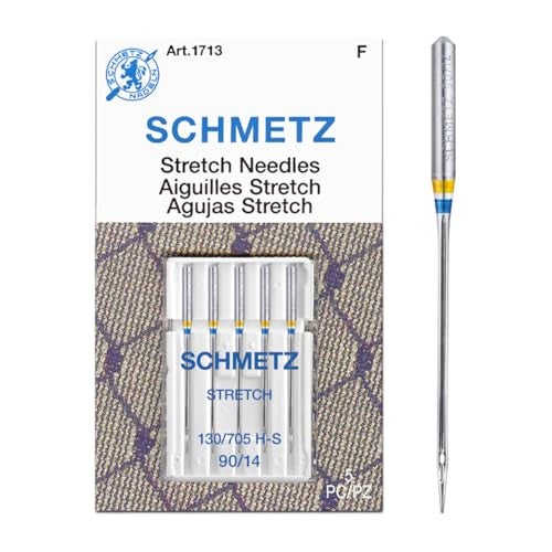 SCHMETZ Stretch Sewing Machine Needles - Precision Needles, Size 90/14, 5-Needle Cards, Pack of 1 - Image 3
