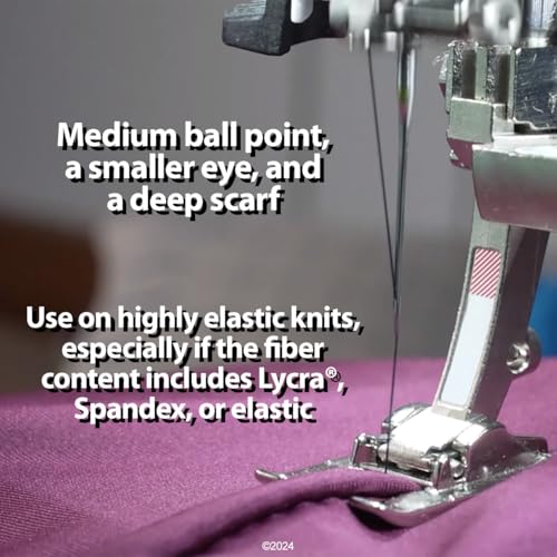 SCHMETZ Stretch Sewing Machine Needles - Precision Needles, Size 90/14, 5-Needle Cards, Pack of 1 - Image 4