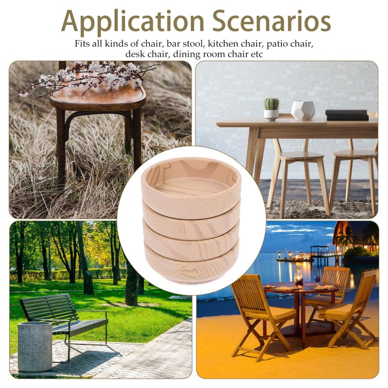6cm Multi Function Furniture Coasters 4pcs Felt Chair Wheel Protectors Hardwood Floor Scratch Preventers - Image 4