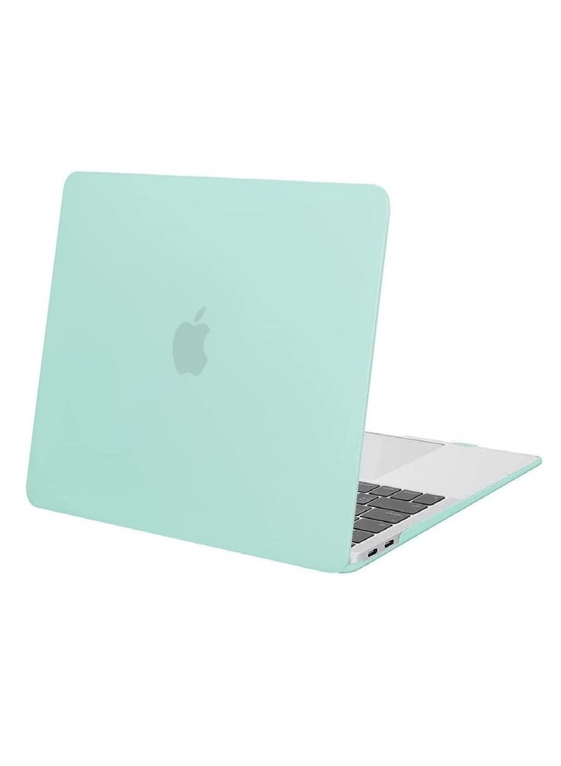أمم جراب واقٍ من البلاستيك الصلب متوافق مع MacBook Air مقاس 13 بوصة موديل A2337 M1 A2179 / A1932 شاشة Retina Touch ID إصدار 2020/2019/2018 Mint Green - Image 1