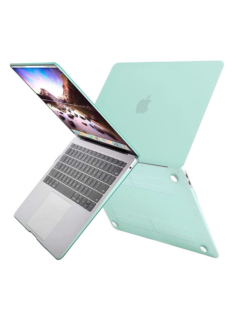 أمم جراب واقٍ من البلاستيك الصلب متوافق مع MacBook Air مقاس 13 بوصة موديل A2337 M1 A2179 / A1932 شاشة Retina Touch ID إصدار 2020/2019/2018 Mint Green - Image 4