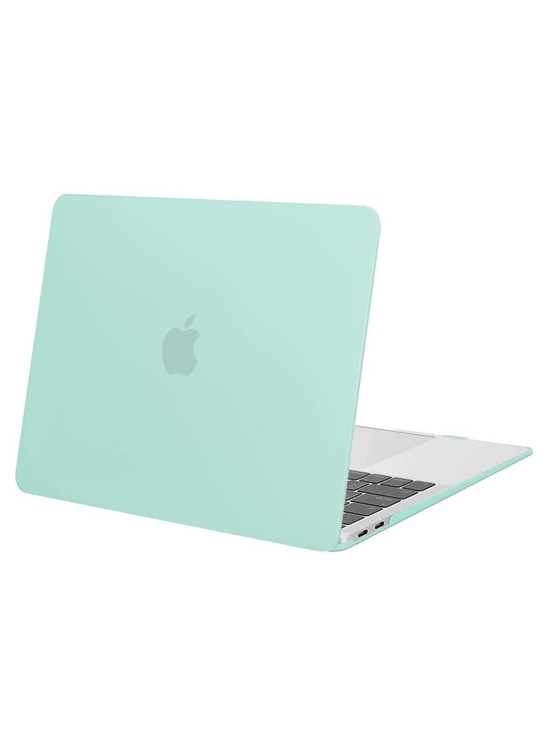أمم جراب واقٍ من البلاستيك الصلب متوافق مع MacBook Air مقاس 13 بوصة موديل A2337 M1 A2179 / A1932 شاشة Retina Touch ID إصدار 2020/2019/2018 Mint Green - Image 3