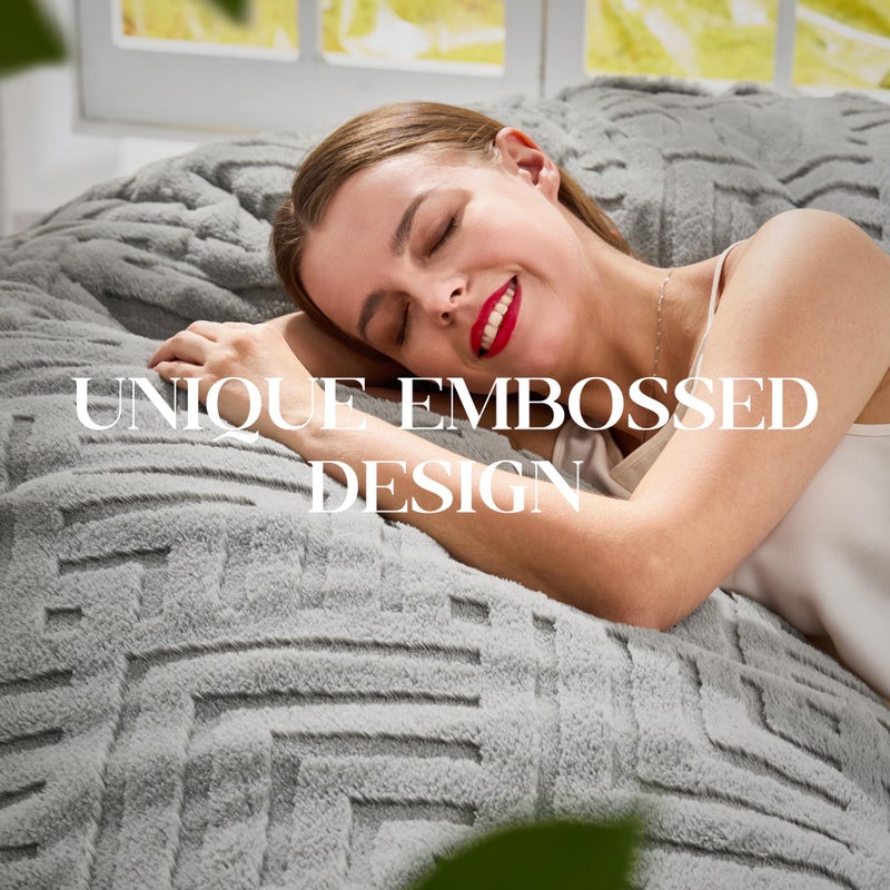 Hobestluk Bean Bag Chairs Adults Beanbag Chair with Filler Large Bean Bags with Fluffy Embossed Cover, Giant Bean Bag Chairs for Adults (Grey, 3FT - 36â€ x 36â€ x 22â€) - Image 4