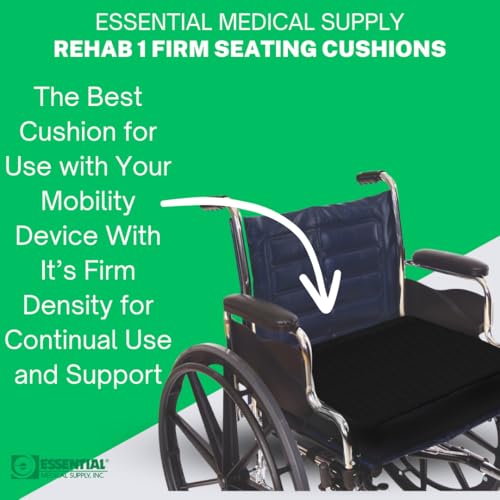 Essential Medical Supply Rehab 1 Foam Seat Cushion - Denser Cushion for Office Chairs, Wheelchairs, and More - Chair Seat Pad Provides Additional Support and Pain Relief for Seniors - 18" x 16" x 2" - Image 5