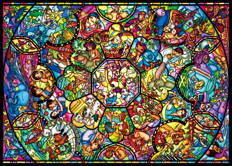 Tenyo Disney All Characters Stained Glass Jigsaw Puzzle (2000 Piece) - Image 1