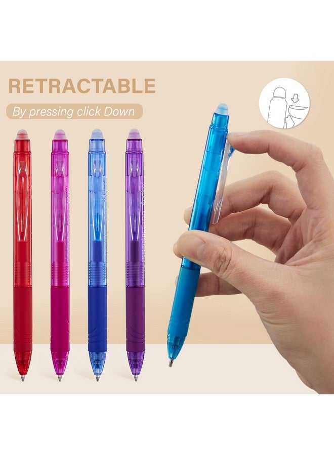 ParKoo Retractable Erasable Gel Pens Clicker, Fine Point, No Need For White Out, Assorted Color Inks For Planners And Crossword Puzzles, 7-Pack - Image 3