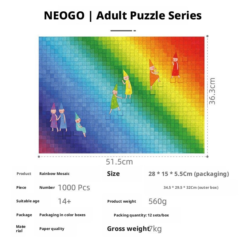 NEOGO Fun Paper Jigsaw Puzzle 1000 Pieces - Image 2