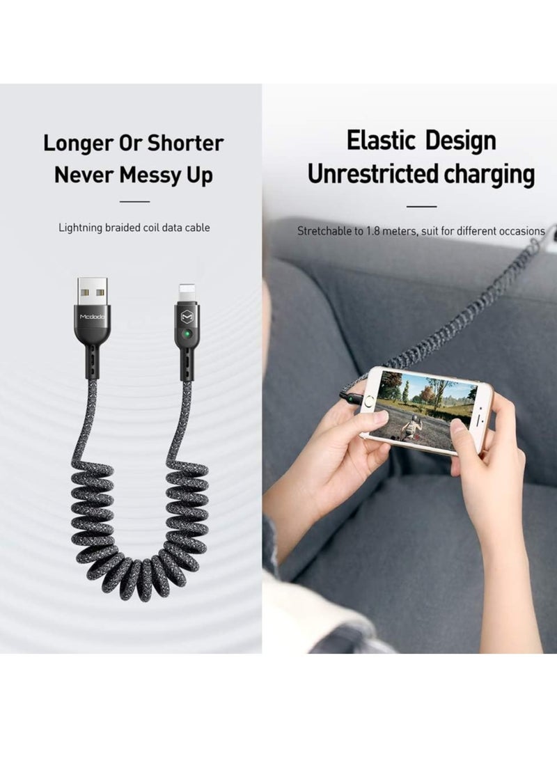 Mcdodo - USB to Lightning Cable, CA-6410, Spring, 1.8m (Black) - Image 1