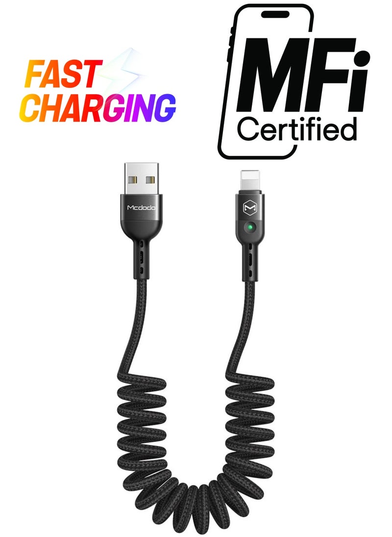 Mcdodo - USB to Lightning Cable, CA-6410, Spring, 1.8m (Black) - Image 1