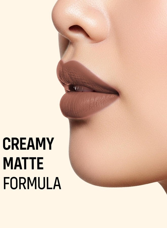 FLiCKA Lip Poetry Matte Lipstick| Enriched With Vitamin E, Sulphate Free, Moisturizing, Long Lasting Upto 6Hrs, 06 Humpty Dumpty, 4g - Image 2