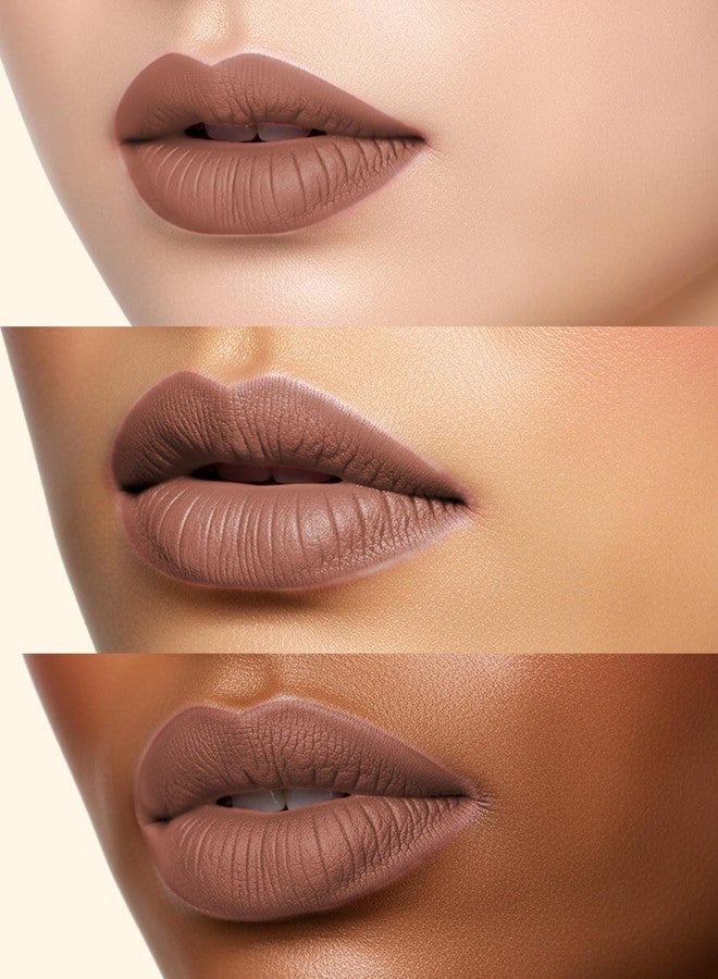 FLiCKA Lip Poetry Matte Lipstick| Enriched With Vitamin E, Sulphate Free, Moisturizing, Long Lasting Upto 6Hrs, 06 Humpty Dumpty, 4g - Image 4
