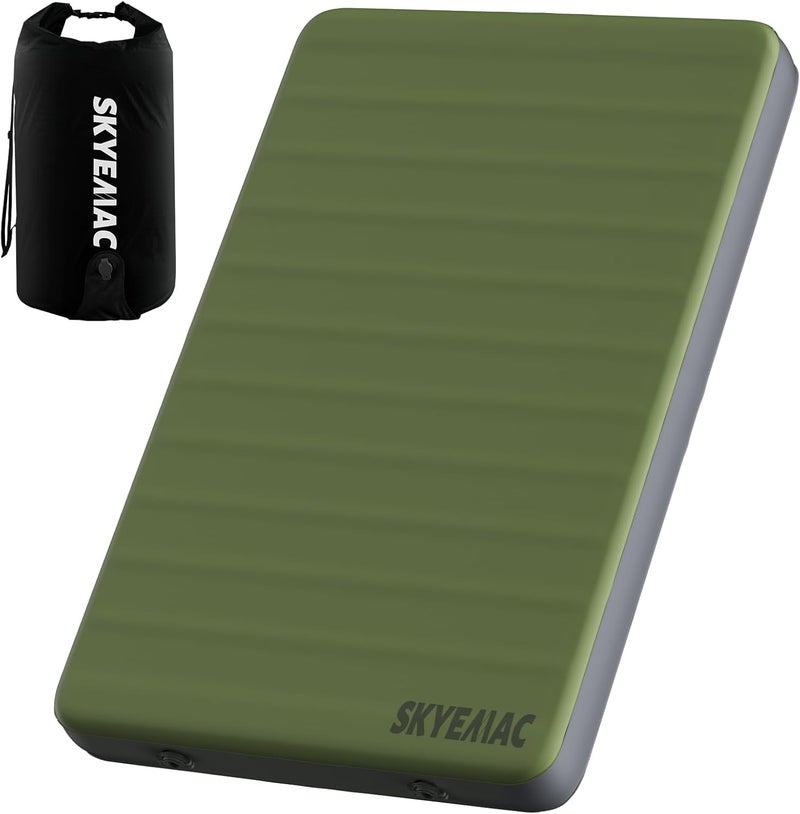 SKYEMAC Self-Inflating Memory Foam Sleeping Pad - R-Value 13, Full Size (78"L x 55"W x 4"TH) - Thick Camping Mattress for Couples & Family, Comfortable & Durable, Perfect for Camping and Outdoor Adventures - Image 1