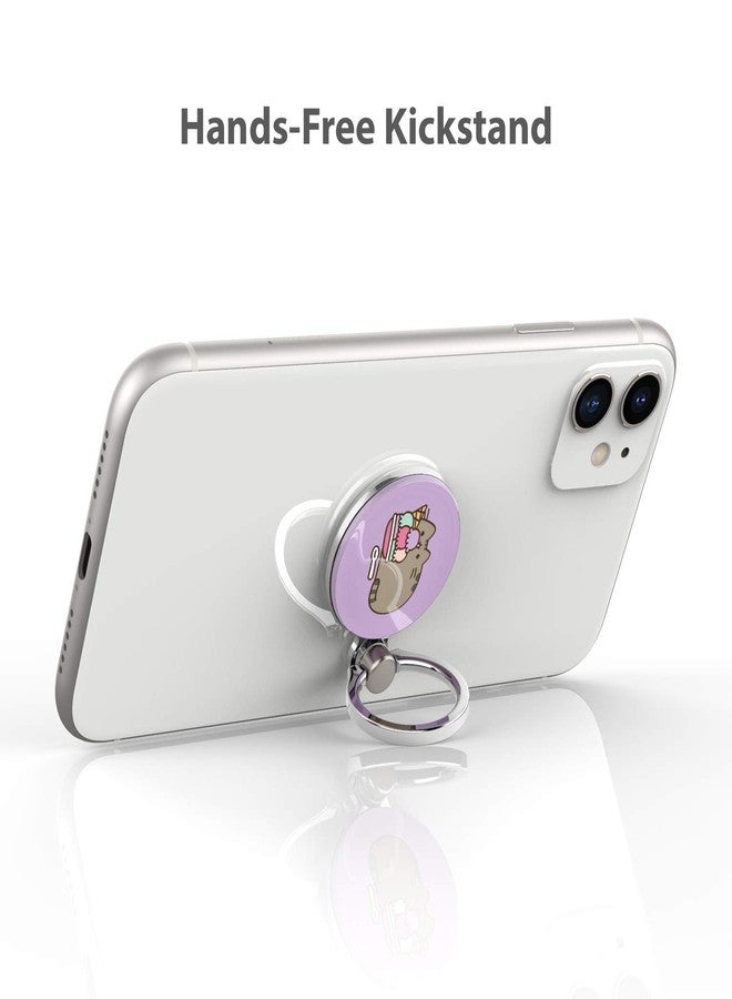 iFace x Pusheen Licensed Series Universal Smartphone Ring Holder Accessory for Girls/Women - Cute Stick-On Phone Attachment for iPhone, Samsung Galaxy, etc. - Ice Cream Sundae - Image 4