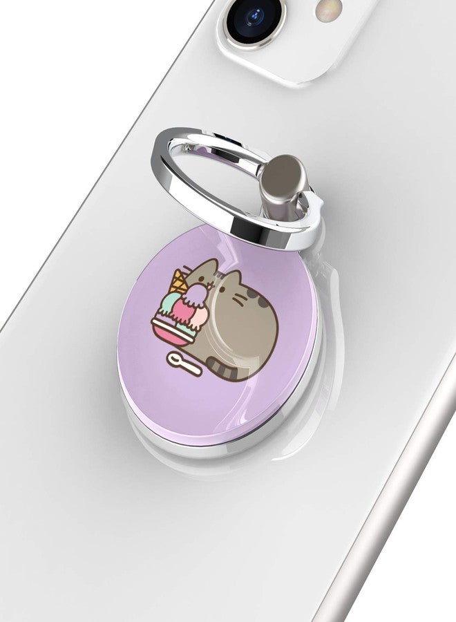 iFace x Pusheen Licensed Series Universal Smartphone Ring Holder Accessory for Girls/Women - Cute Stick-On Phone Attachment for iPhone, Samsung Galaxy, etc. - Ice Cream Sundae - Image 2