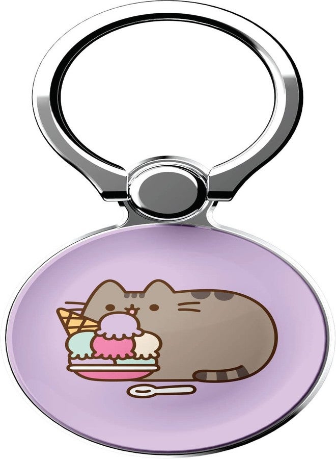 iFace x Pusheen Licensed Series Universal Smartphone Ring Holder Accessory for Girls/Women - Cute Stick-On Phone Attachment for iPhone, Samsung Galaxy, etc. - Ice Cream Sundae - Image 1