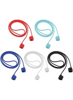 5PCS Magnetic Anti-Lost Silicone Straps Wireless Headset Neck Rope Sports Lanyard Earphone Accessories Cpatible with AirPods 1 2 Pro Headphones 70cm 5 Colours