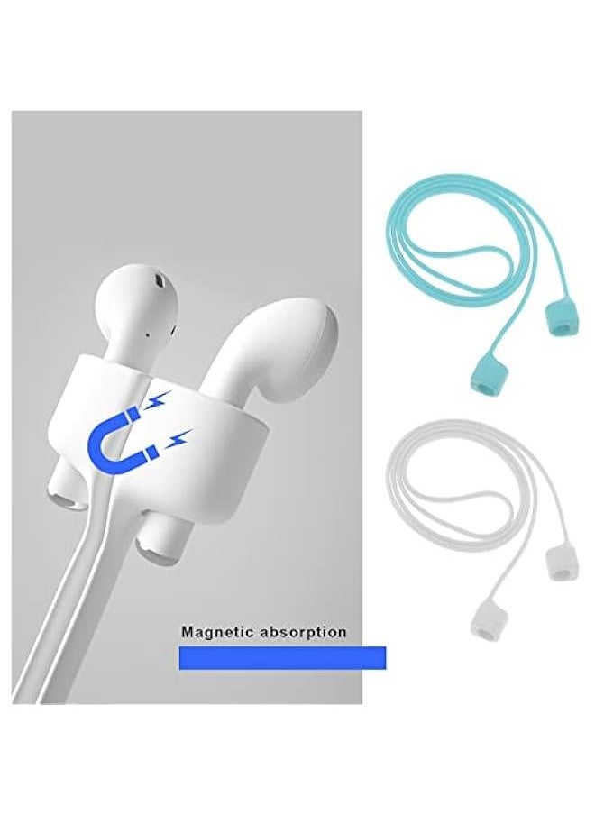 Generic - 5PCS Magnetic Anti-Lost Silicone Straps Wireless Headset Neck Rope Sports Lanyard Earphone Accessories Cpatible with AirPods 1 2 Pro Headphones 70cm 5 Colours - Image 1